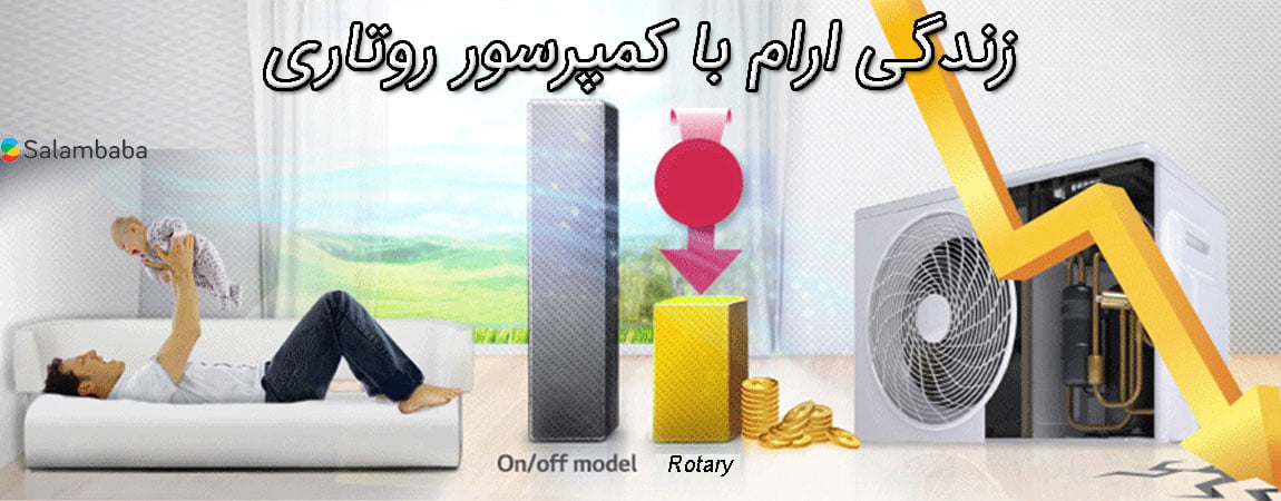 کمرپرسور روتاری کولرگازی ایستاده جنرال 60000