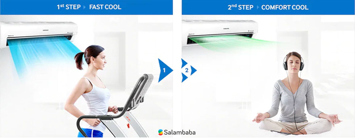 خنک کنندگی سریع در کولر گازی جنرال لبخند 12000